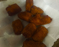 Banana frita crocante