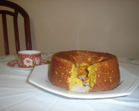 Bolo de Laranja com calda