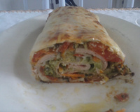 Rocambole de massa de pastel