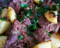 Contra filé com molho de cerveja ao forno