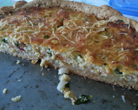 Quiche de alho poró com bacon
