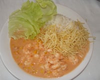 Estrogonofe de camarão prático