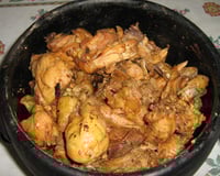 Frango caipira com polenta e cambuquira