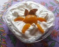 Pavê de pêssego em calda