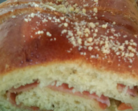 Pão pizza delicioso