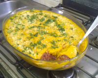 Escondidinho de carne seca e cabotiá