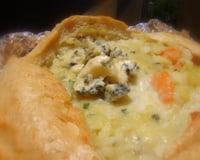 Risoto de Camarão e Gorgonzola no Pão Italiano - Risoto do Feu