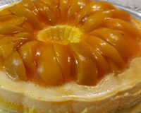 Sobremesa deliciosa de pêssego