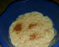 Arroz doce com coco e paçoca