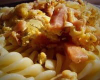 Macarrão com ovo mexido