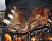 Costela no saco de carvão