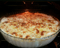 Batata gratinada com atum