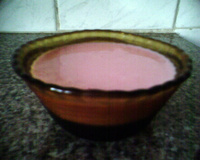 Gelatina com creme rosado