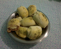 Pãezinhos de presunto e queijo