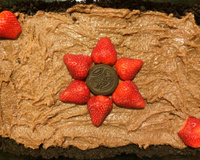 Torta de morango com brigadeiro e oreo