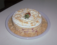 Bolo mil folhas de morango