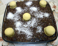 Pavê de creme de avelã e bombom
