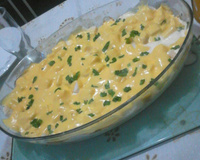 Salmão ao creme branco de palmito