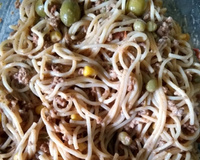 Macarrão com carne moída