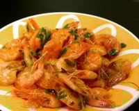 Camarão ao alho e óleo