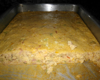 Torta de liquidificador com queijo e presunto