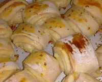 Pãezinhos de presunto e queijo