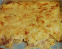 Linguiça com creme de milho