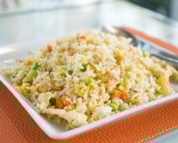 Arroz com queijo coalho