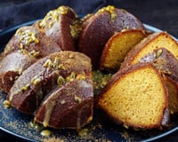 Bolo de maracujá com chocolate