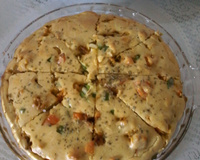 Torta de liquidificador com recheio de sardinha