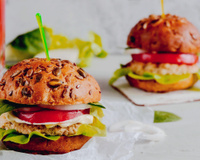 Hamburguer vegetariano do Rafael