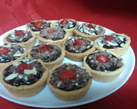 Tortilha de chocolate com morango