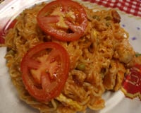 Miojo com frango e Bacon