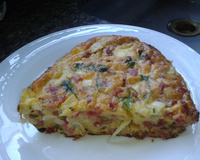 Omelete de forno com linguiça