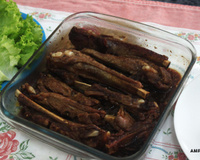 Costela de porco assada no micro-ondas