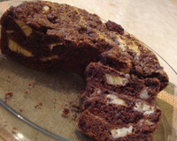 Bolo de chocolate com banana