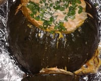 Abóbora Cabotia Recheada com Frango