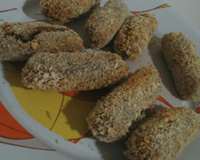 Croquete de proteína de soja com batata doce