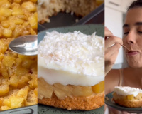 Bolo gelado de abacaxi e coco que pode na dieta: doce saudável tem 162 calorias por fatia