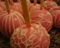 Maçã do amor de chocolate