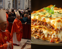 Pouco antes de se trancarem no conclave, os cardeais fizeram uma última coisa no Vaticano: farra de comida