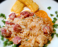 Arroz com linguiça