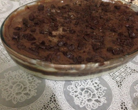 Pavê de chocolate preto e chocolate branco