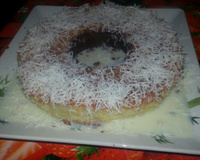 Bolo de laranja gelado com coco