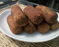 Croquete de batata com carne moída