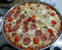 Pizza integral de liquidificador