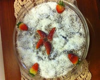 Torta de bolacha com nata e leite condensado