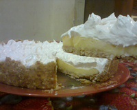 Torta de maracujá com marshmallow