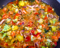 Risoto de camarão e lula