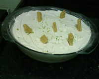 Torta de limão com waffer de limão